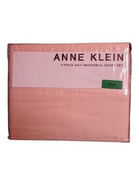 Anne Klein 100% cotton full/double sheet set Blush